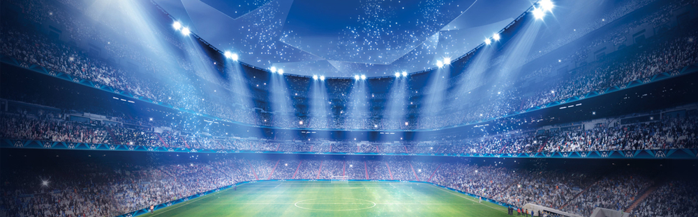 Full football stadium at night