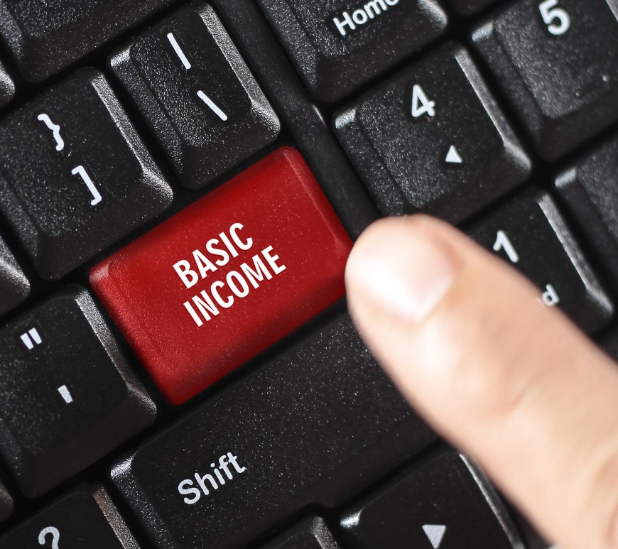 Basic income key on keyboard