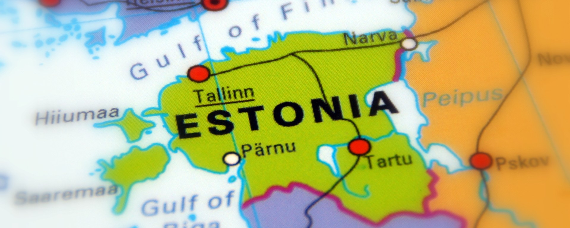 Estonia on a map