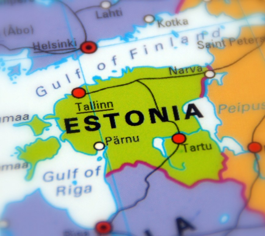 Estonia on a map