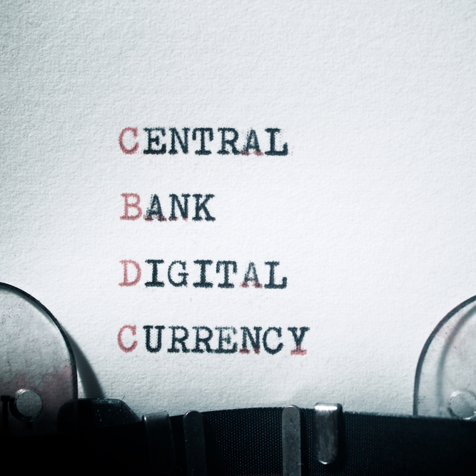 "Central Bank Digital Currency" in typewriter font